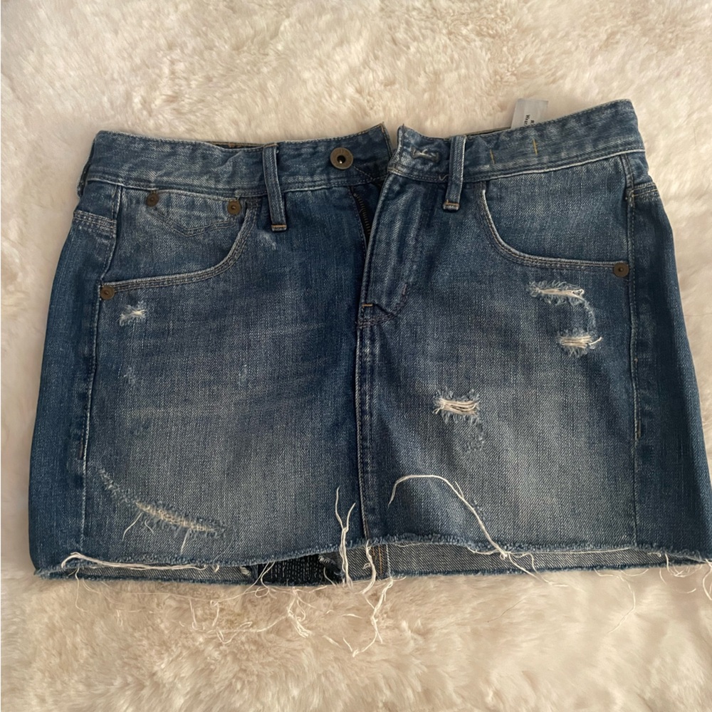 Madewell denim mini skirt